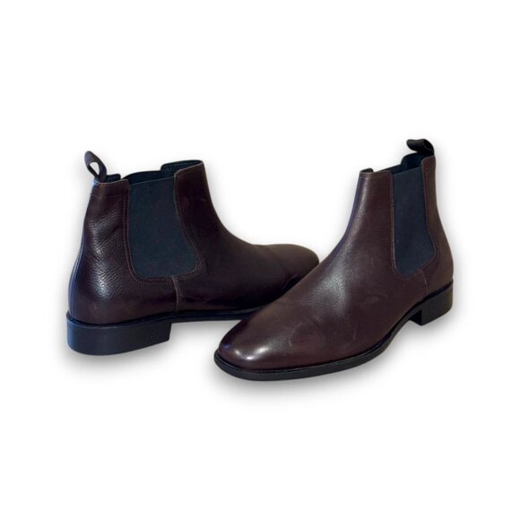 BOSS Colby Chelsea Boots Men\'s Dark Brown Leather/Textile US 9 (UK 8 EU 42) main image 4